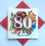 Custom Number Quilling Birthday Card – Handmade Milestone