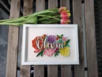 Custom Name Quilling Wall Art – Personalized Handmade Gift